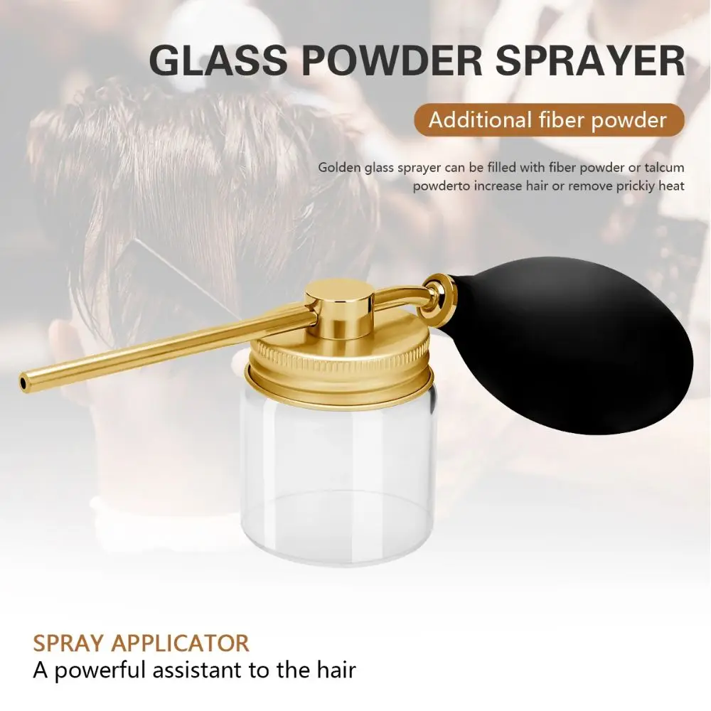 

Refillable Hair Salon Powder Spray Bottle Talcum Hair Building Powder Blower Puffer Talc Fiber Hair Loss Fiber Spray Applicator