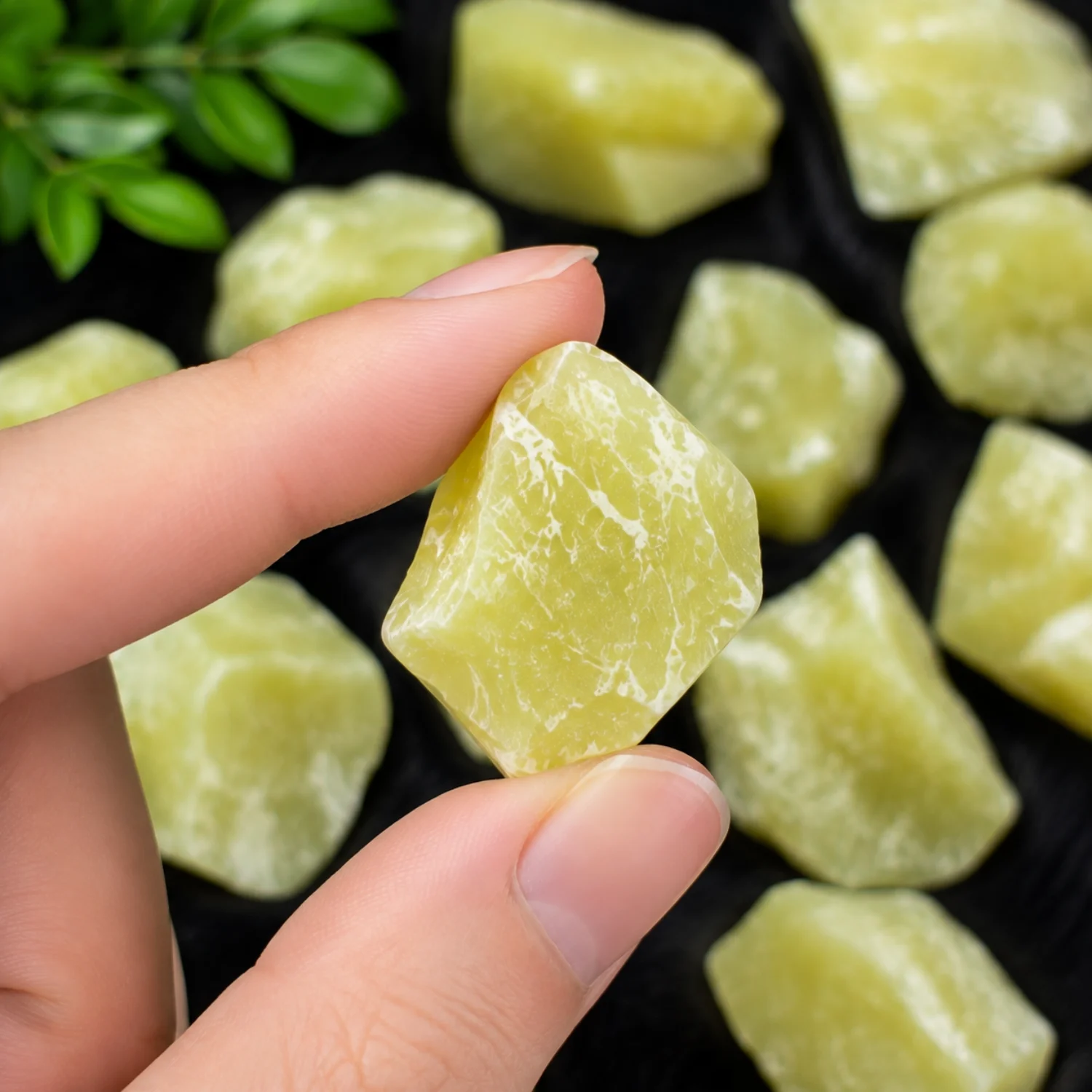 Natural Lemon Jade Rough Stone Raw Yellow Green Mineral Specimen Desktop Ornament Home Table Decor Gem Collection