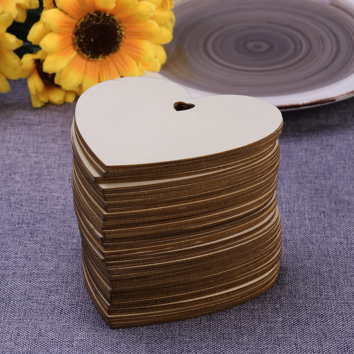 

50Pcs 100mm Wood Slices Natural Wooden Discs for DIY Crafts Scrapbooking Decoupage Smooth Finish Blank Wood Slices