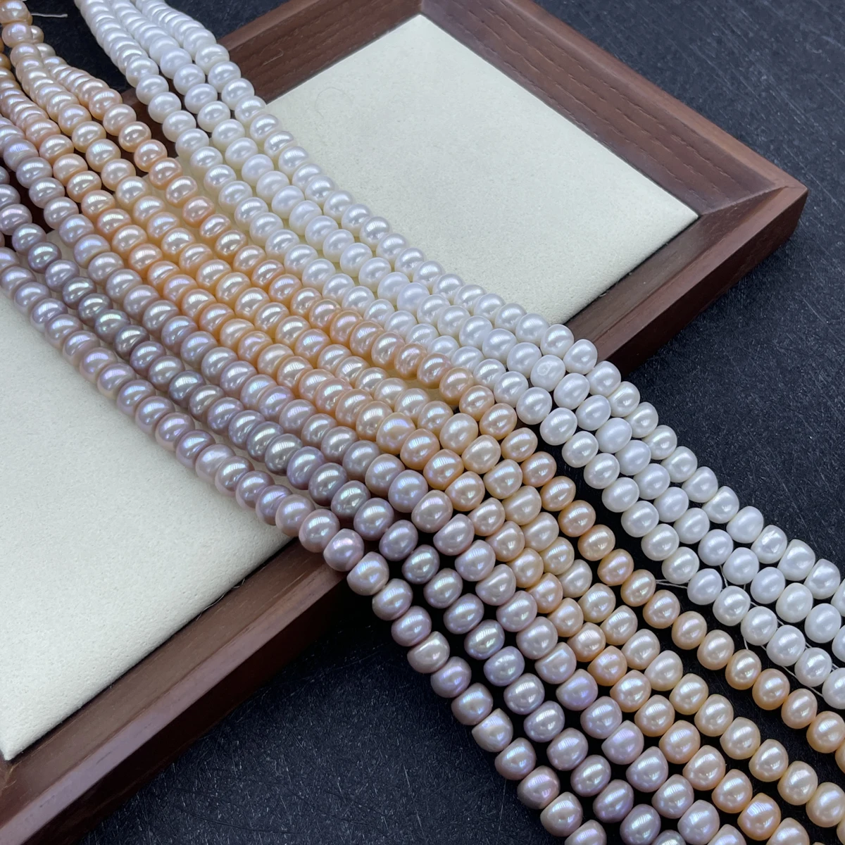 

AAAAA 9-10mm High Quality Bread Shaped Natural Freshwater Pearls Beads for Jewelry Making DIY Women Necklace Bracelet Accessory