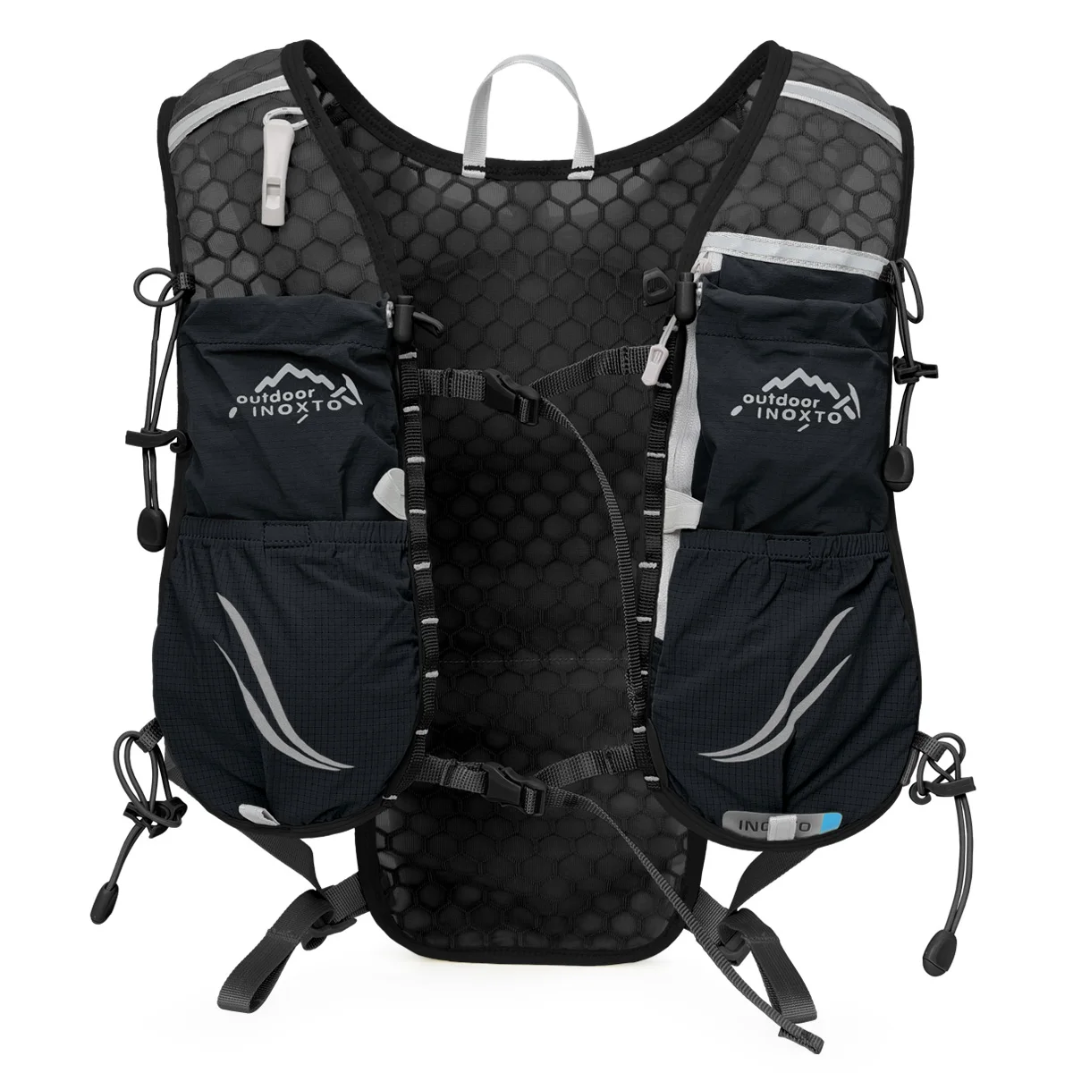 Running Vest for Women Men, Adjustable Chest Straps Running Hydration Vest , Lightweight Breathable Reflective Hydration Backpac