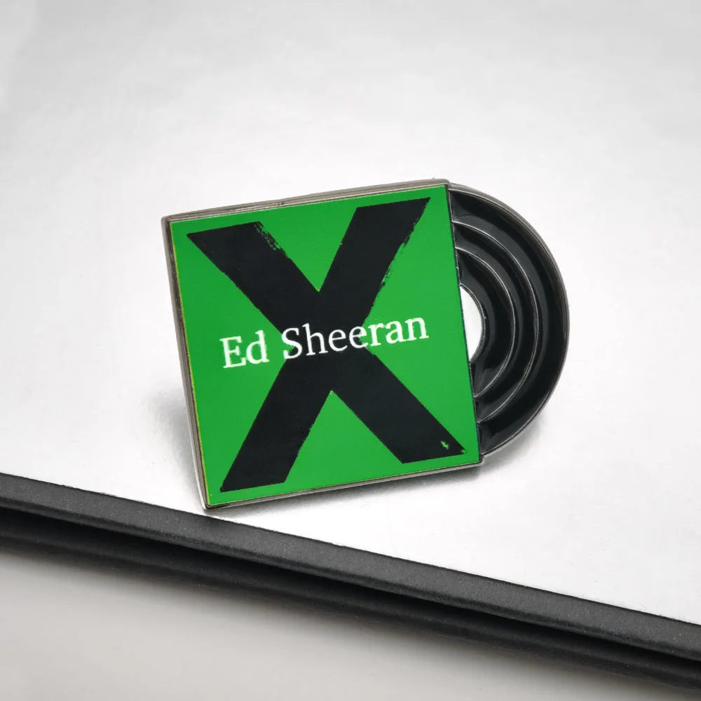 Ed Sheeran X Album Brosche Multiply Green Pop-Musik-Star-Fan-Anstecknadel Vinyl-Schallplatten-Abzeichen Britischer Sänger Schmuck Geschenk für Fans – Detail 10