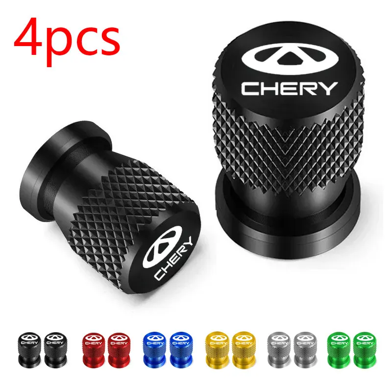 4 unidades para Chery Tiggo 8 7 6 4 3 5x Pro Arrizo Omoda 5 FX Fulwin Face QQ Acessórios Tampas de válvula de pneu de roda de carro Airdust Covers