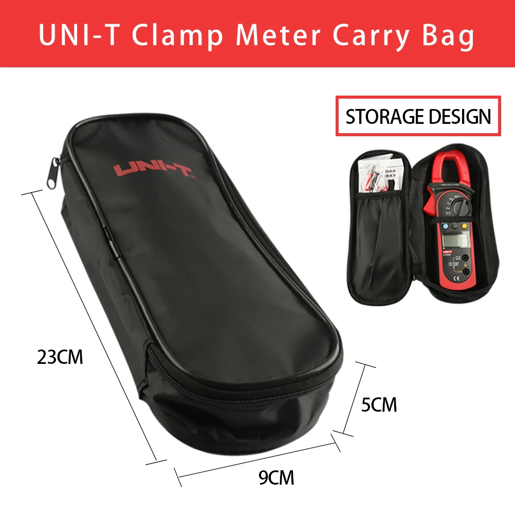 Imagem -02 - Uni-t Black Canvas Bolsa para Multímetro Digital Uni-t Series Também Terno para Outras Marcas