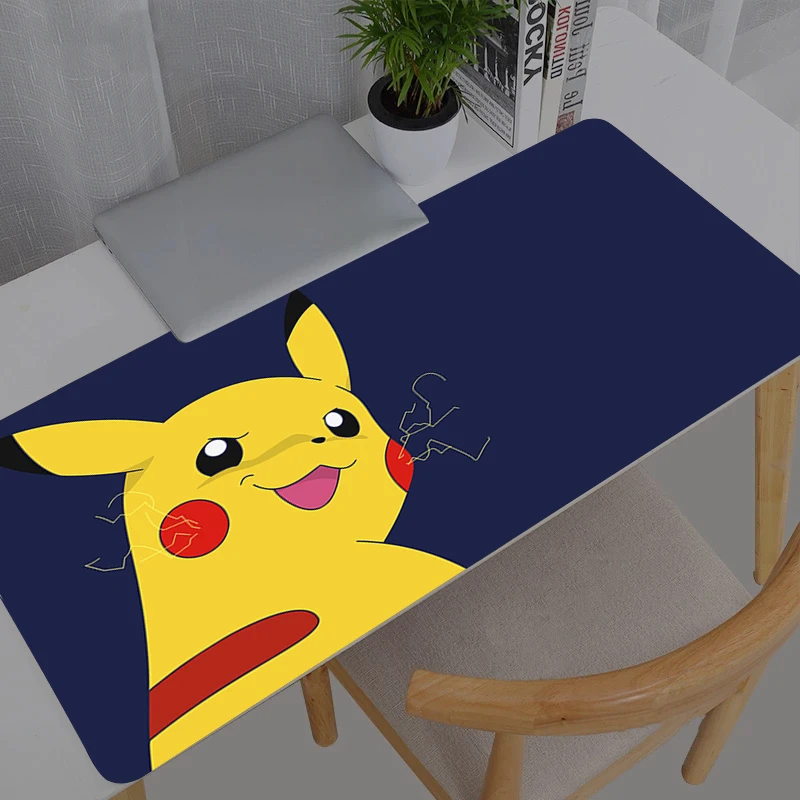 

Коврик для мыши Pokemon Pikachu, большой игровой коврик для геймеров, расширенный игровой коврик для компьютера, настольный коврик для клавиатуры, прочный резиновый коврик