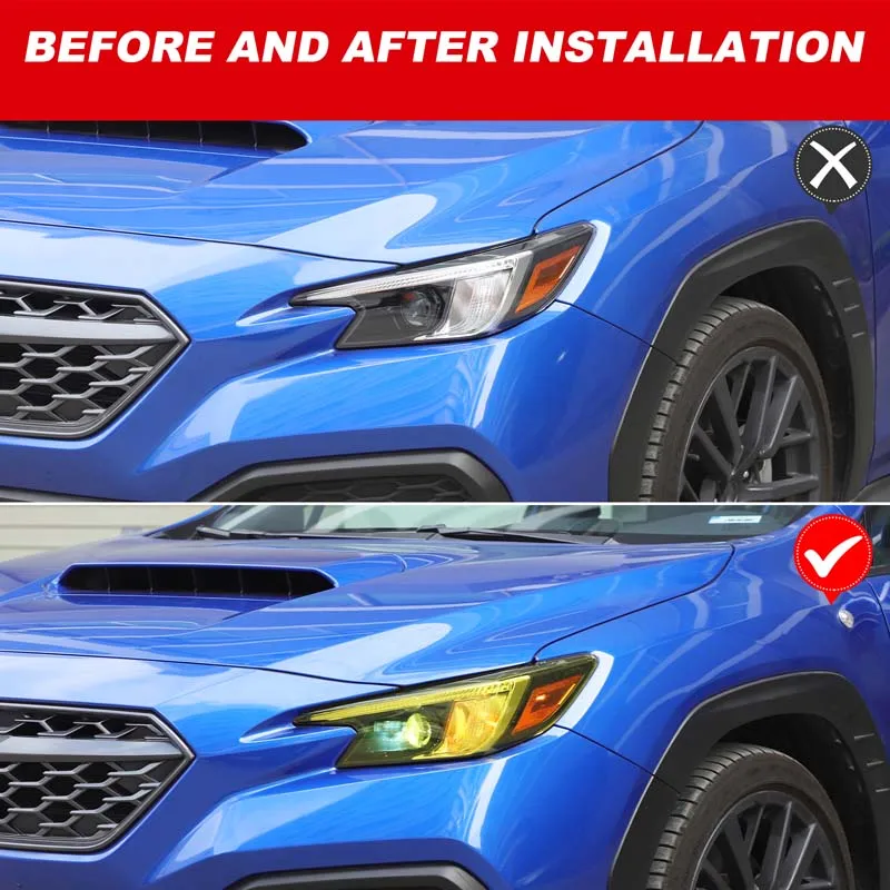 For 2022+ Subaru WRX/Levorg Headlight Yellow stickers Headlight Color Changing Film TPH Car Exterior stickers