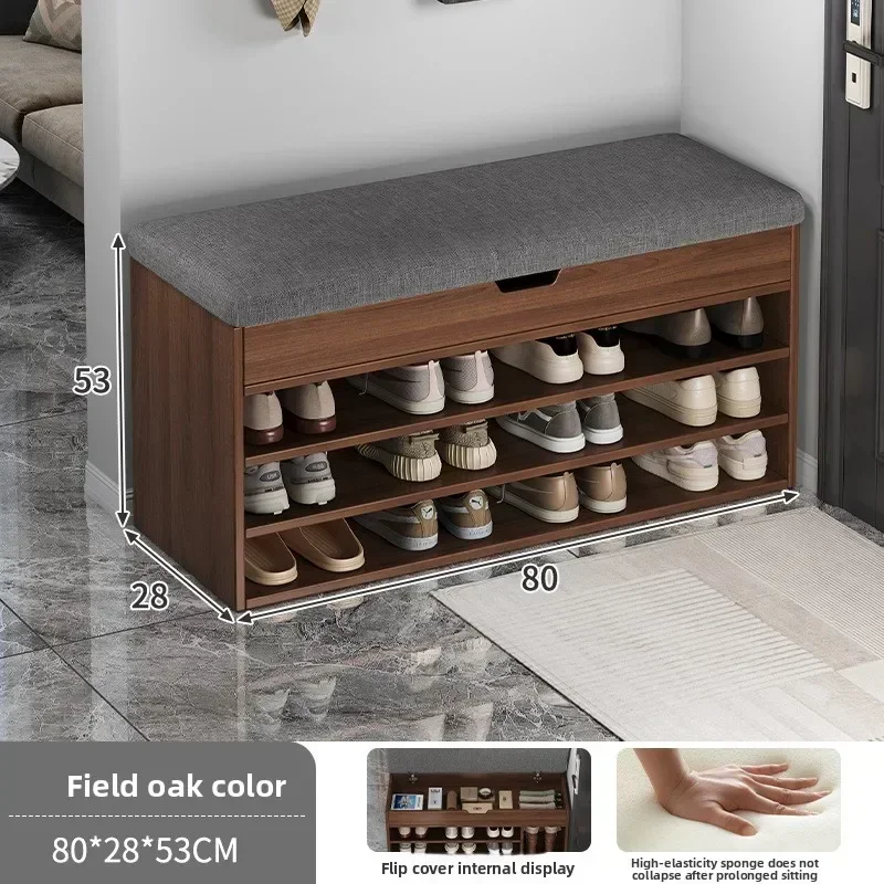 The Shoe Stool Sat At Home, The Soft Bag Shoe Stool Is Long, The Shoe Stool Is Dustproof, And The Small Shoe Cabinet Is Stored.