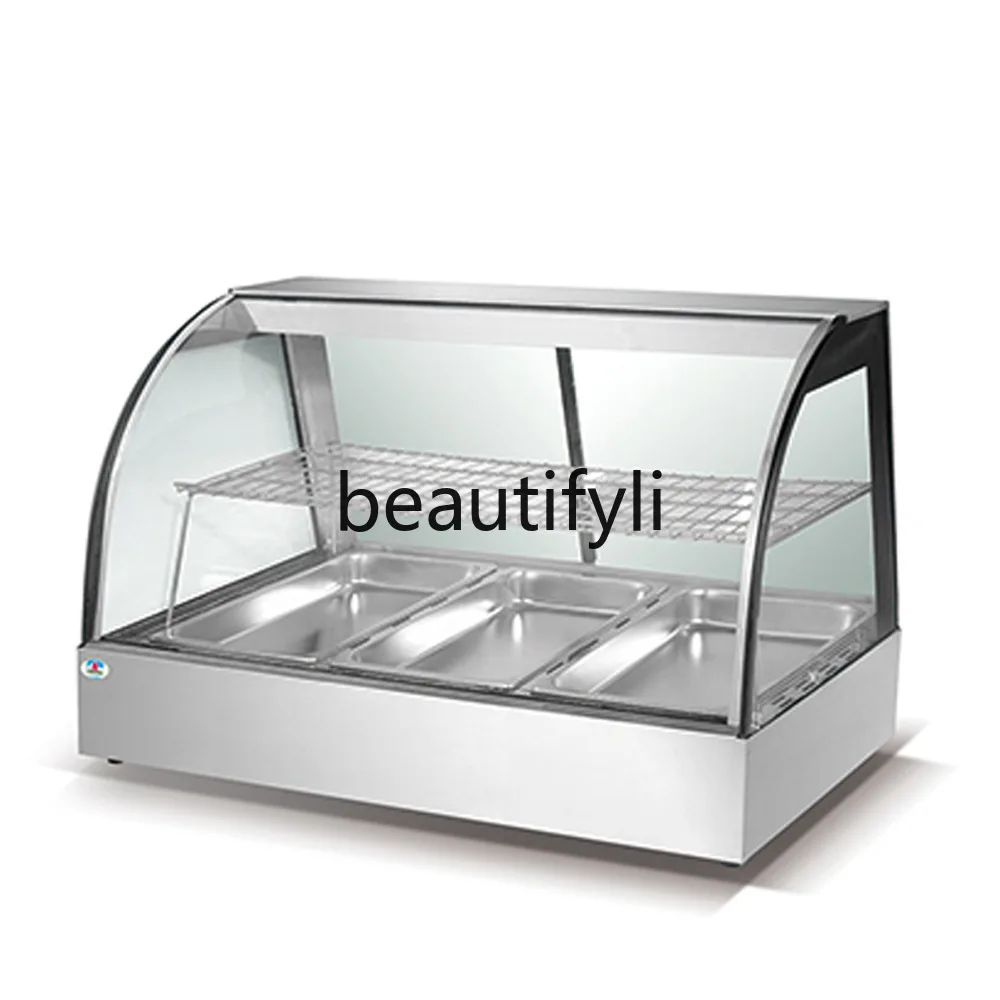 

Commercial electric food insulation cabinet Desktop bread, display cabinet, breakfast shop display insulation cabinet