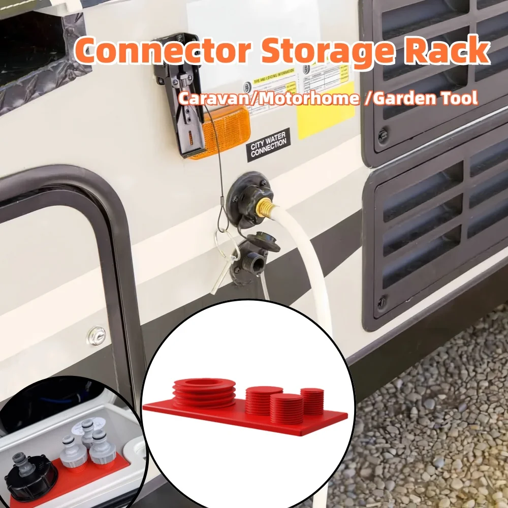 

RV Water Pipe Faucet Connector Storage Rack BSP Connector Caravan Motorhome Garden Tool Storage Accessories