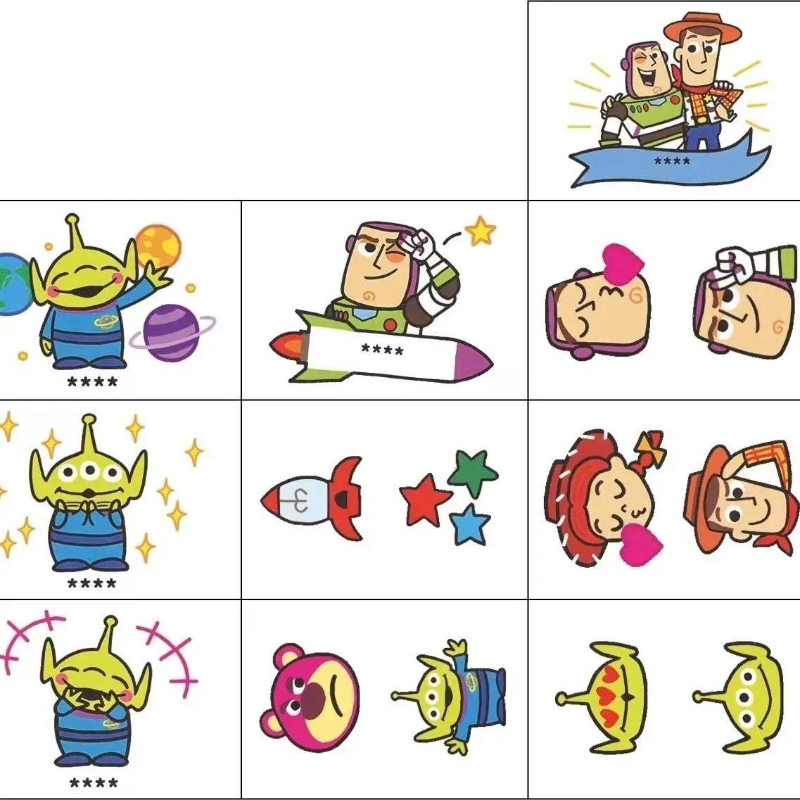 Toy Story Temporary Tattoos, Waterproof and Long-Lasting, Three-Eyed Alien Tattoo Stickers, Colorful and Cute view 2