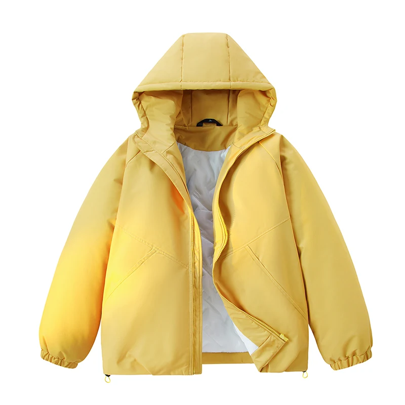 

Solid Color Hooded Cotton-Padded Jackets New 2025 Winter Men's Windproof Warm Casual Coats Outwear Thicken Top Parkas Clothing
