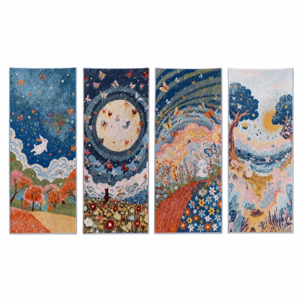 Cute 34x74cm Pure Cotton Face Towels Cartoon Soft Large Hand Towel Absorbent 4 Layer Cotton Gauze Bath Towel for Kids Children