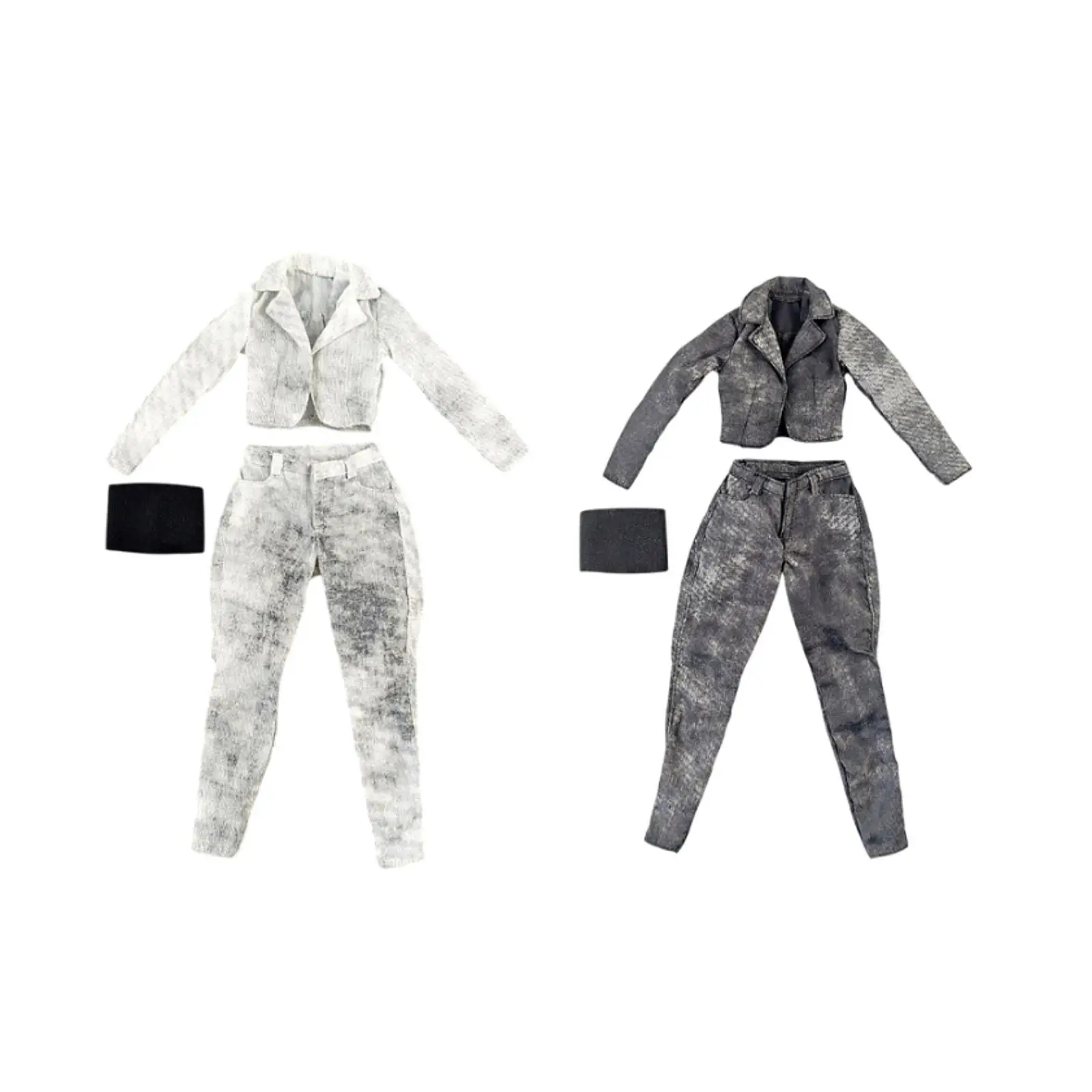 Ensemble veste courte, pantalon de travail et haut tubulaire 1:6, vêtements de modèle de poupée, confortables, légers et décontractés pour ensemble de costumes miniatures de figurines