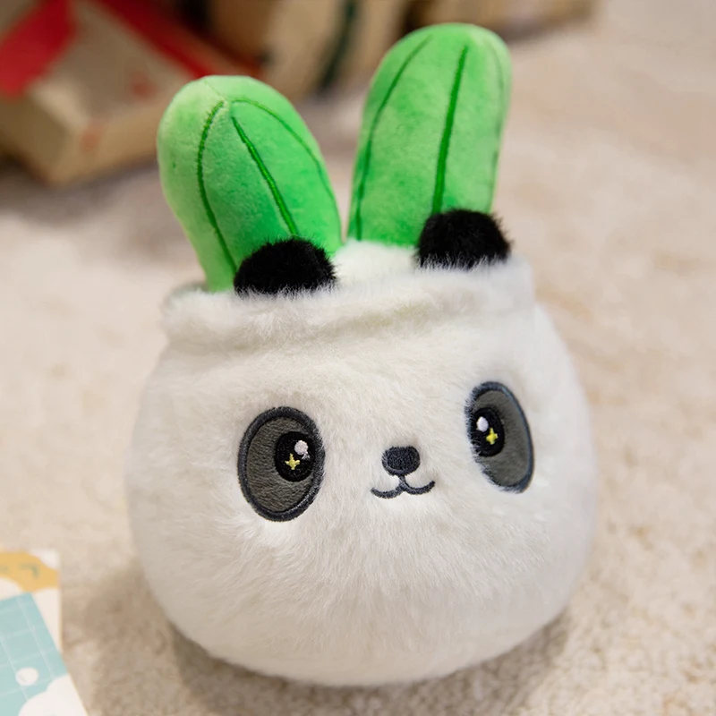 1 قطعة 20 سنتيمتر/7.87in الحيوان بوعاء النبات تمثال معلق وضع هدية للأصدقاء الصديقات سطح المكتب لعبة أرنب خنزير صغير الدب الباندا #6