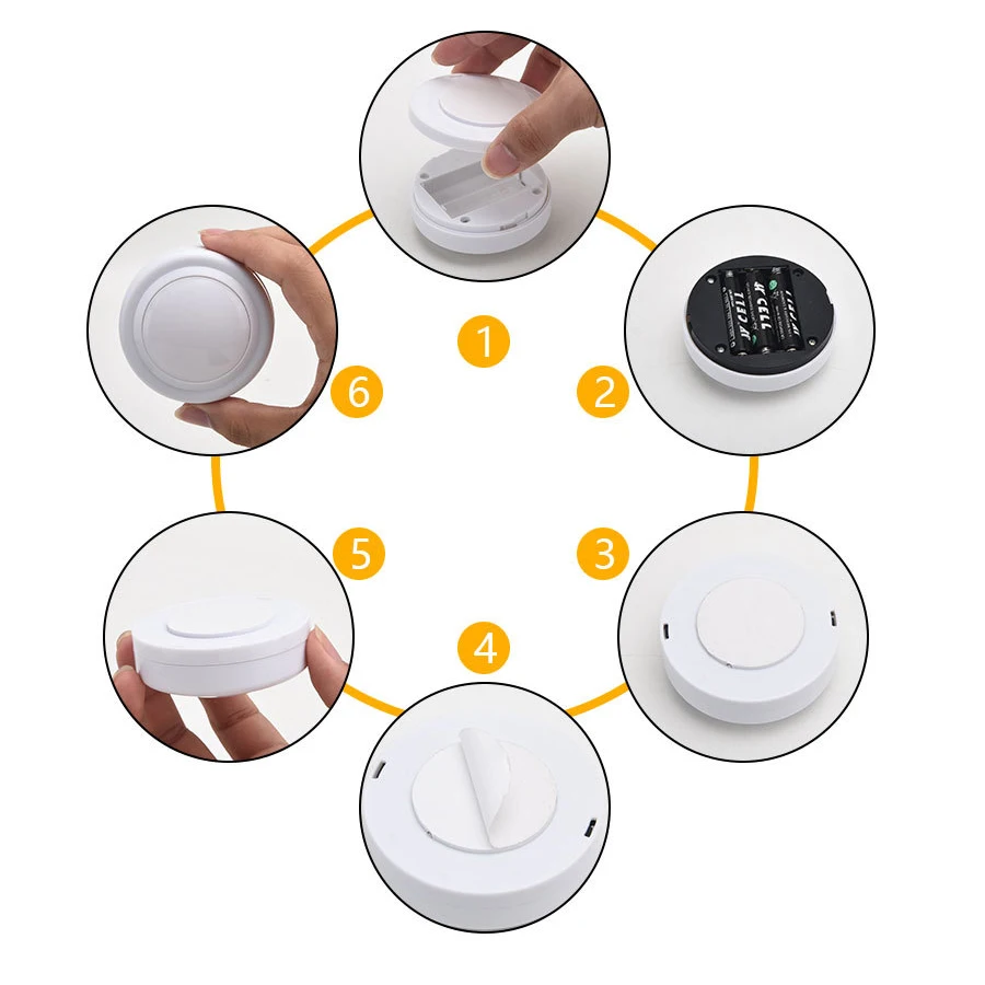 3 ألوان تحت الكابين ضوء بطارية لاسلكية LED أضواء التحكم عن بعد عكس الضوء خزانة مصباح الليل لغرفة النوم المطبخ عرض