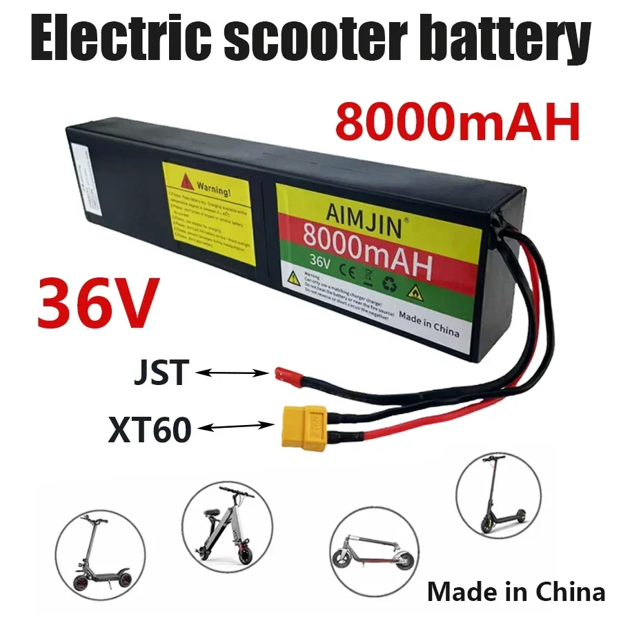 

10S3P 36V 8000mAh large capacity battery pack suitable for scooter battery XT60 plug