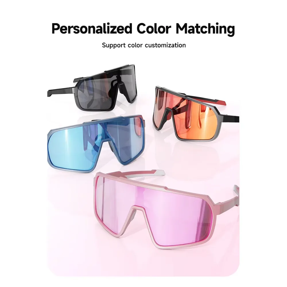 

Sports climbing UV400 mirror full frame sunglasses large TR90 frame cycling windproof and UV proof including glasses case
