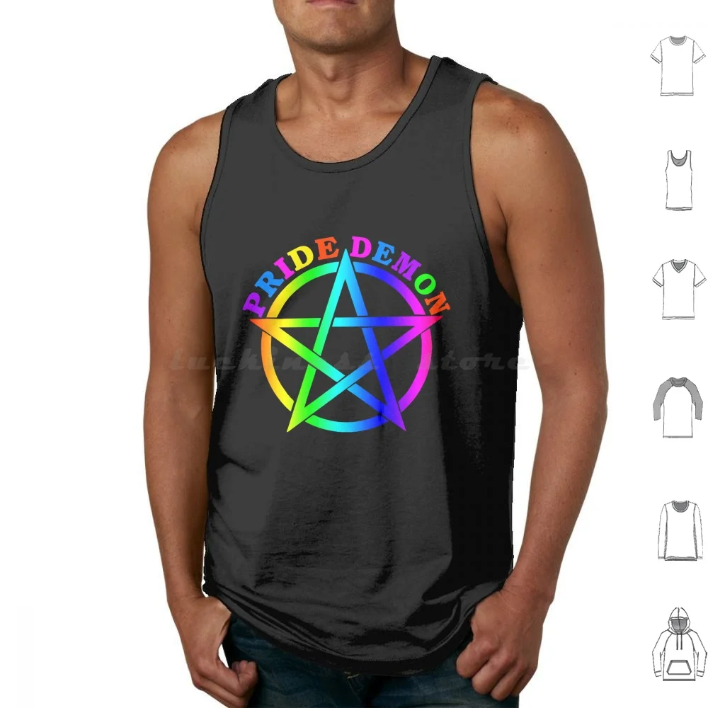 Débardeurs Pride Demon Stars, sans manches, drôles, imprimables, drapeau arc-en-ciel du Mois de la Pride, pour la communauté queer