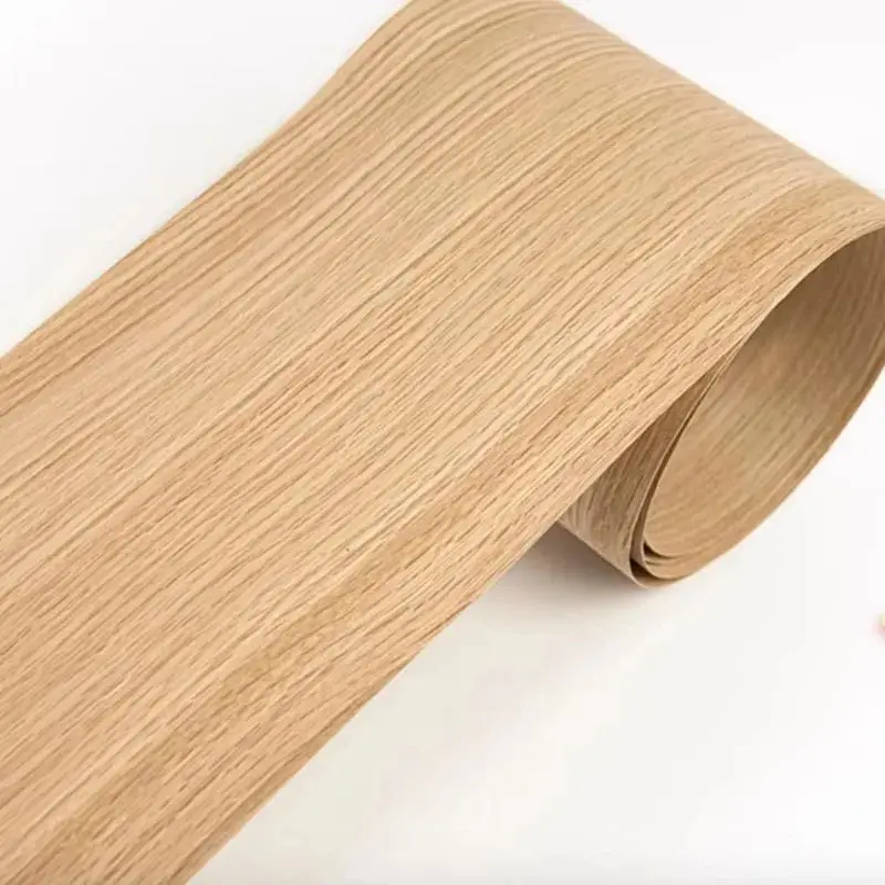 0.5mm Thick Millwork Design Oak Wood Veneer Sheets for Wardrobe Furniture Door Decor Table-Top DIY Veneer Panels L:250*15cm