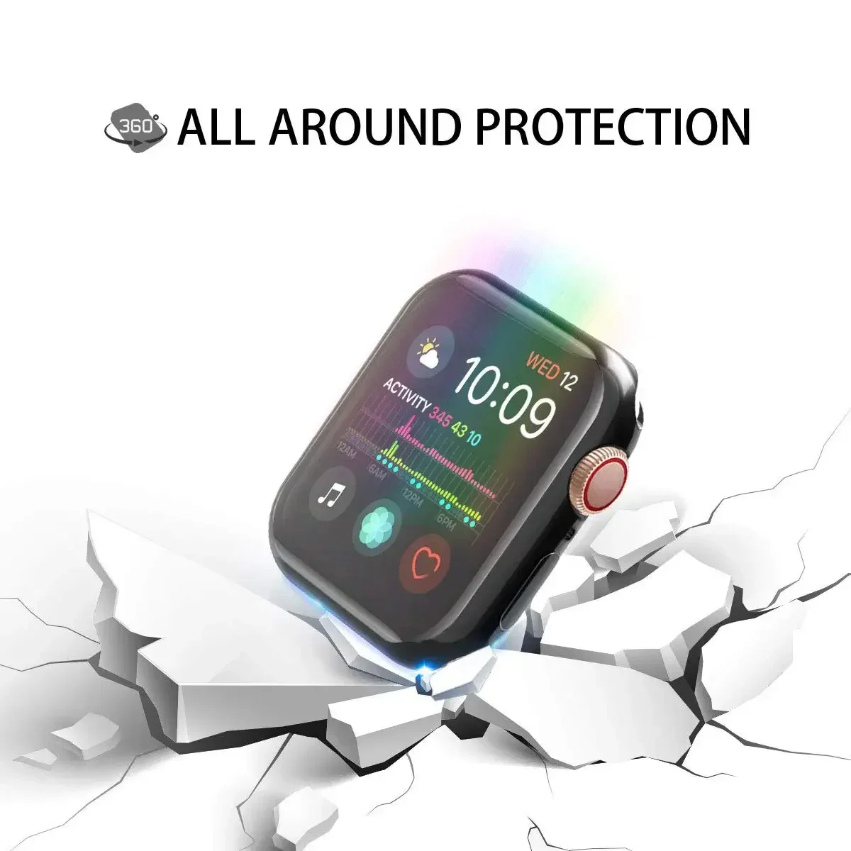 Soft Clear TPU Screen Protector Case For Apple Watch 45mm 41mm 44MM 40MM 42MM 38MM Full Bumper Cover For IWatch 7/6/SE/5/4/3/2/1