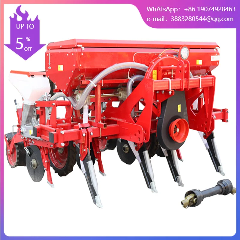 XinKai Tractor Mounted Vacuum Precise Corn Planting Machine With Gear Core Components High Productivity Fertilizer 2BYQF-4