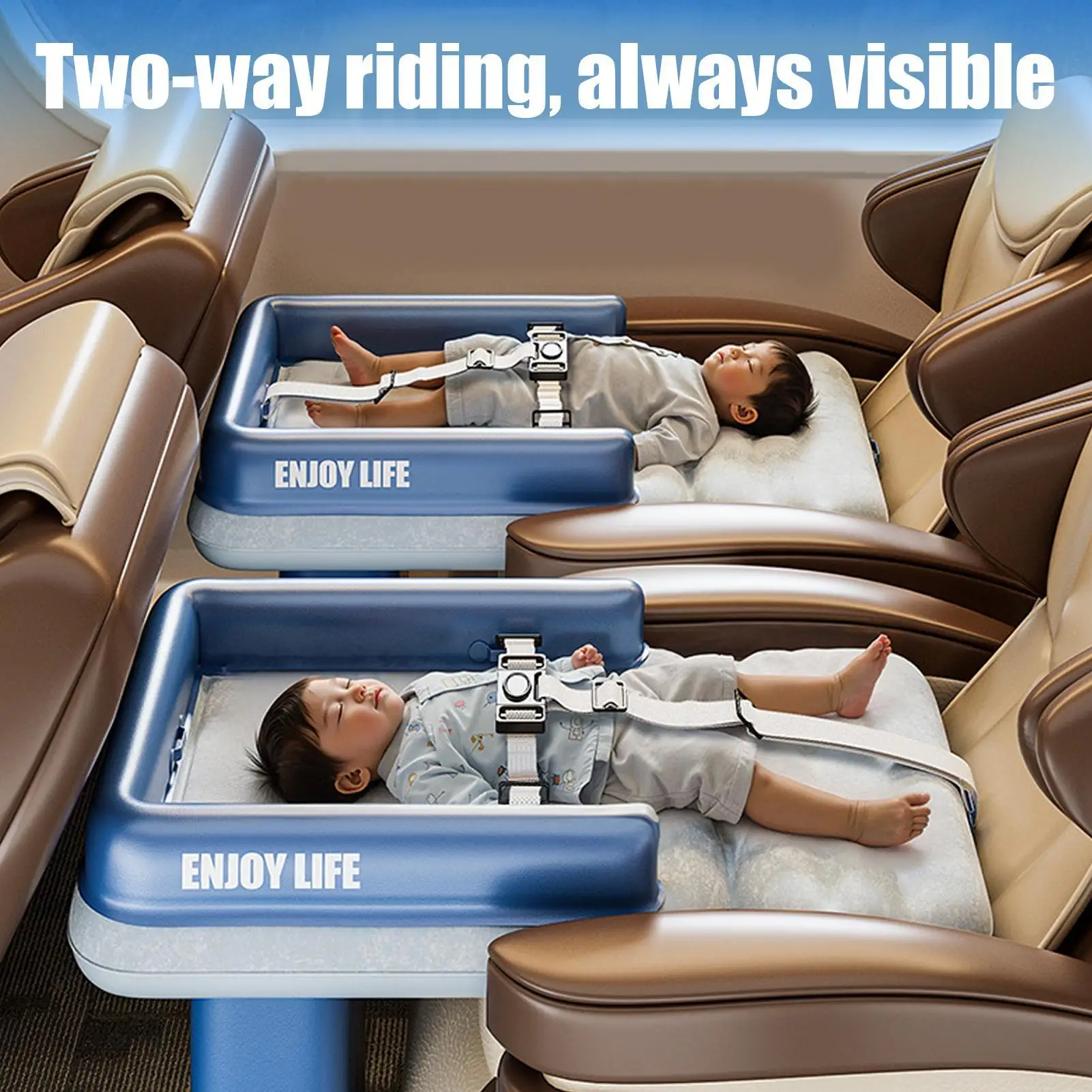 Toddler Plane Bed Blow Up Child Air Mattress Folding Portable Toddler Air Mattress For Daycare Flight Airplane Travel Camping