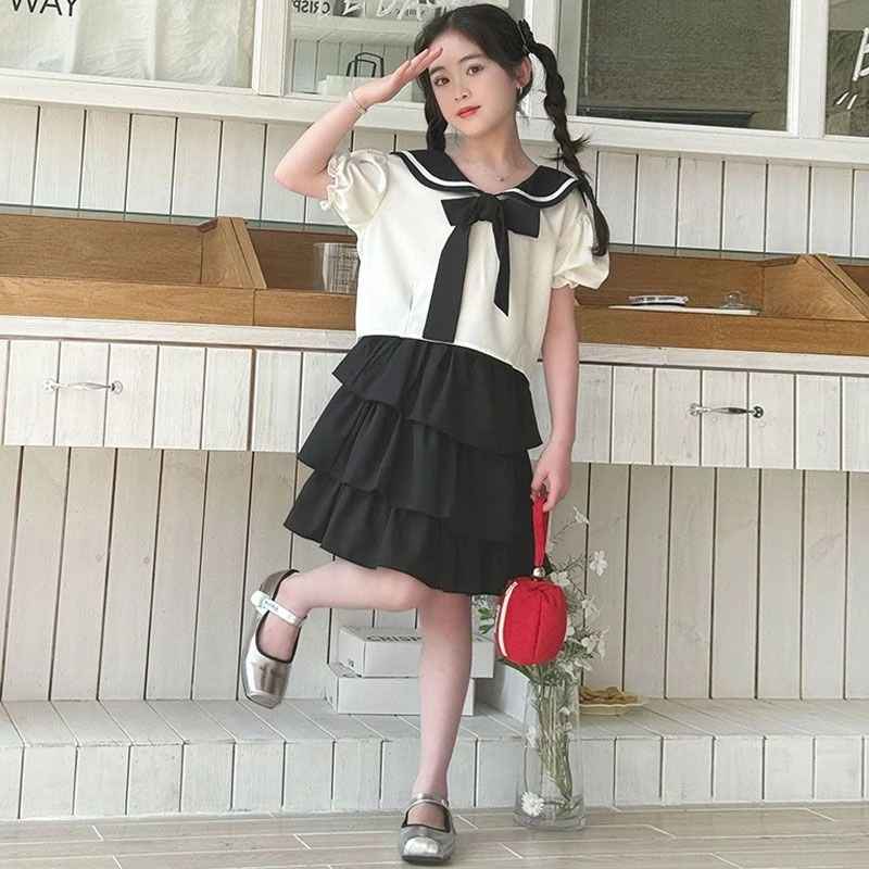 

Женская одежда с пышными рукавами для учащихся начальной школы 8, 14-летние комплекты для девочек-подростков для девочек от 13 лет, комплект