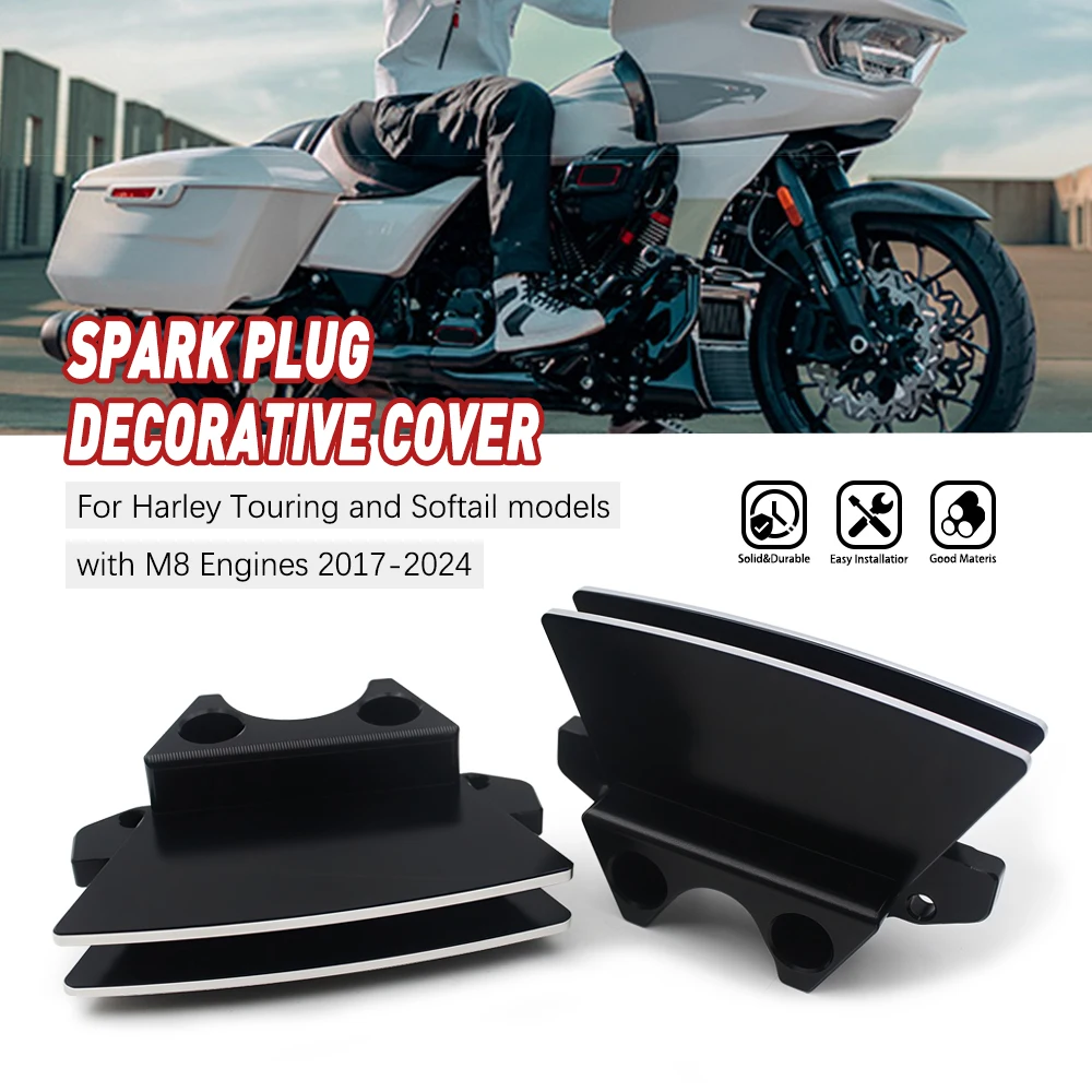 

Motorcycle Engine Spark Plug Decorative Cover For Harley M8 Touring Road King CVO Street Glide Softail Fat Boy 114 FXFBS Deluxe