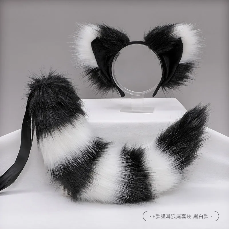 Ensemble de queue de renard Kawaii Anime pour filles, bande de sauna avec oreilles de renard, accessoires de cosplay, accessoires de fête d'Halloween, chien loup pouvez-vous aru, T64.