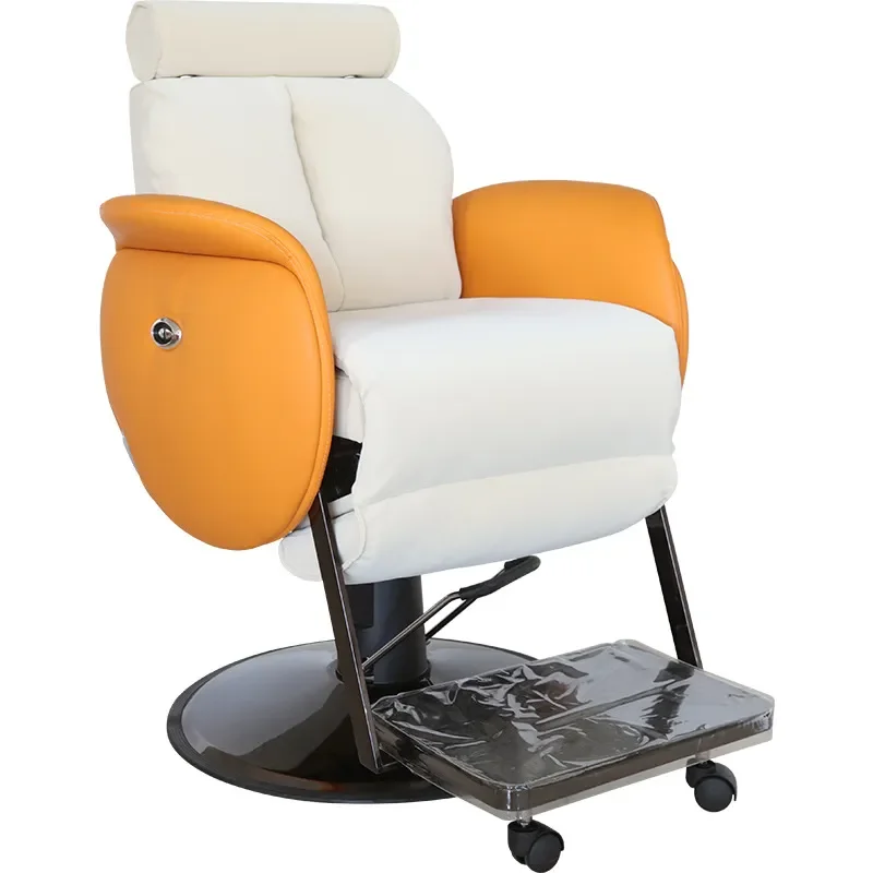 High-End Electric Reclining Barber Chair for Hair Salon Beauty Shop Rotating Barber Chair Special Hair Chair for Barber Shop