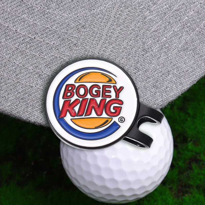 Bogey Ball King Creative Golf Hat Clips Magnetic Golf Ball Marker Cap Clip Trendy Decorative Jewelry Gift for Golf Lover