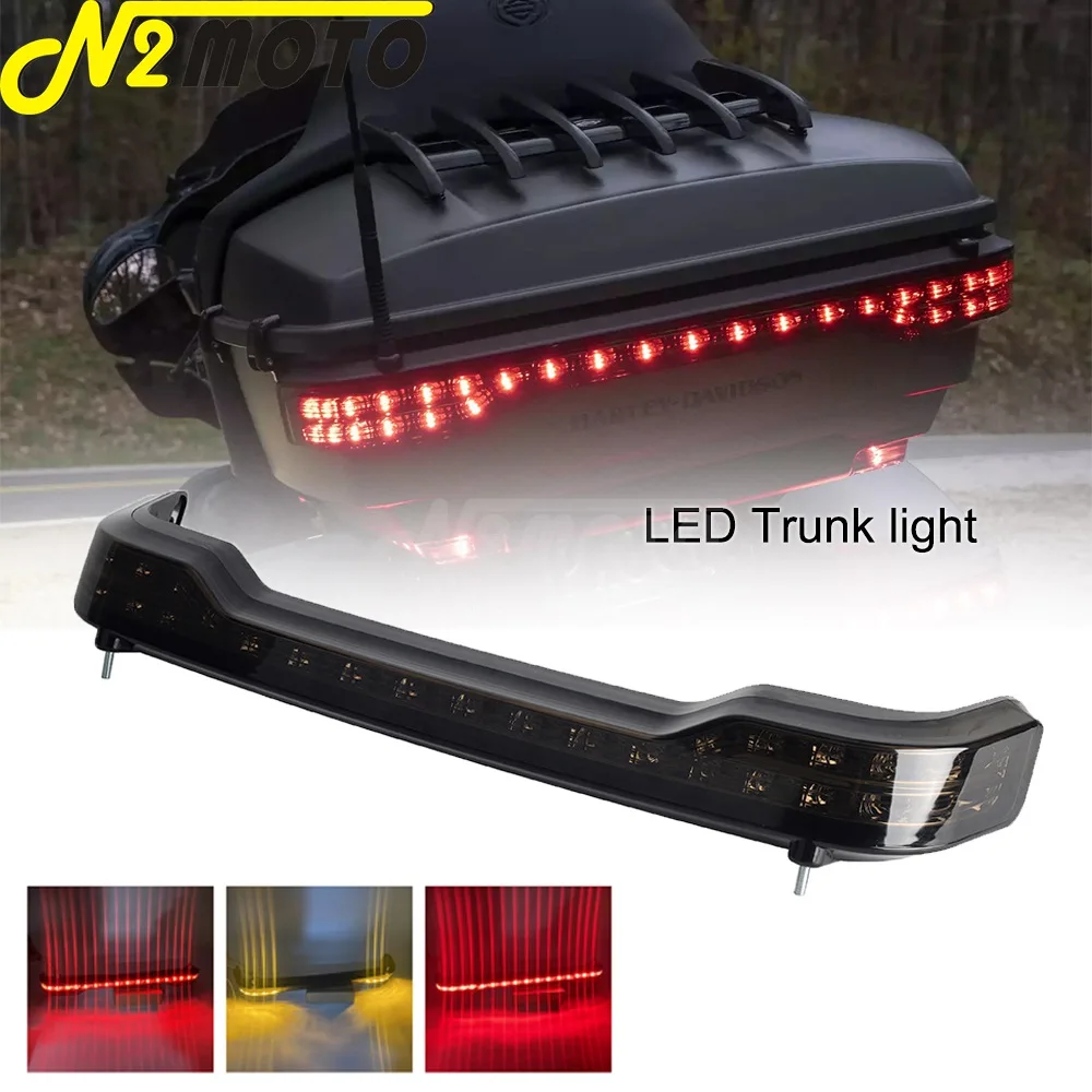 For Harley Touring Road Electra Glide FLHTCUL FLHTKL FLTRU FLHTCUTG 14+ LED King Tour Pack Run Light Brake TailLight Trunk Lamp