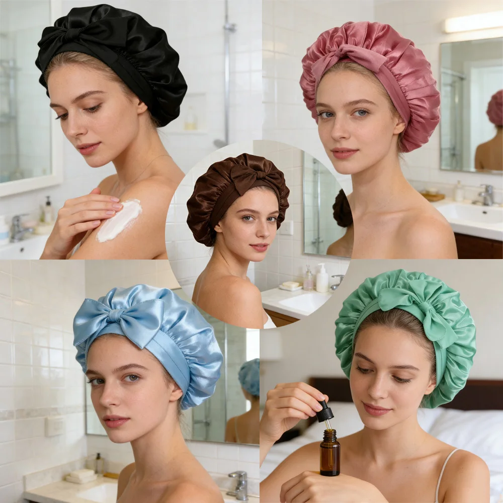 1pc Smooth Nightcap for Women - Essential Hair Care Equipment for a Comfortable Night, Silk Bonnet, Satin Bonnet for Sleeping