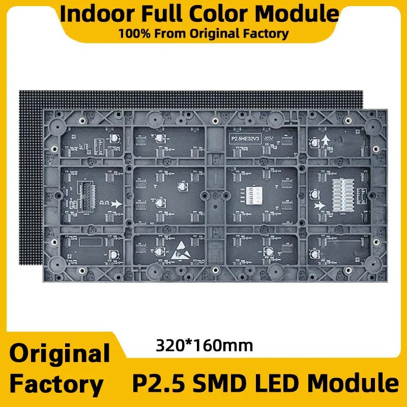 LED Panel P2.5 Full Color Video Wall HUB75 Module Suitable For LED Display Screens Indoor Pixel Display Led Animation 320*160mm