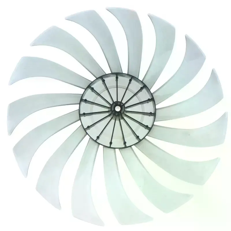 14 Inch Floor Fan Table Fan Blade With Nut Cover Household Silent Fan Blade Plastic Propeller Fan Blade 15 Leaves