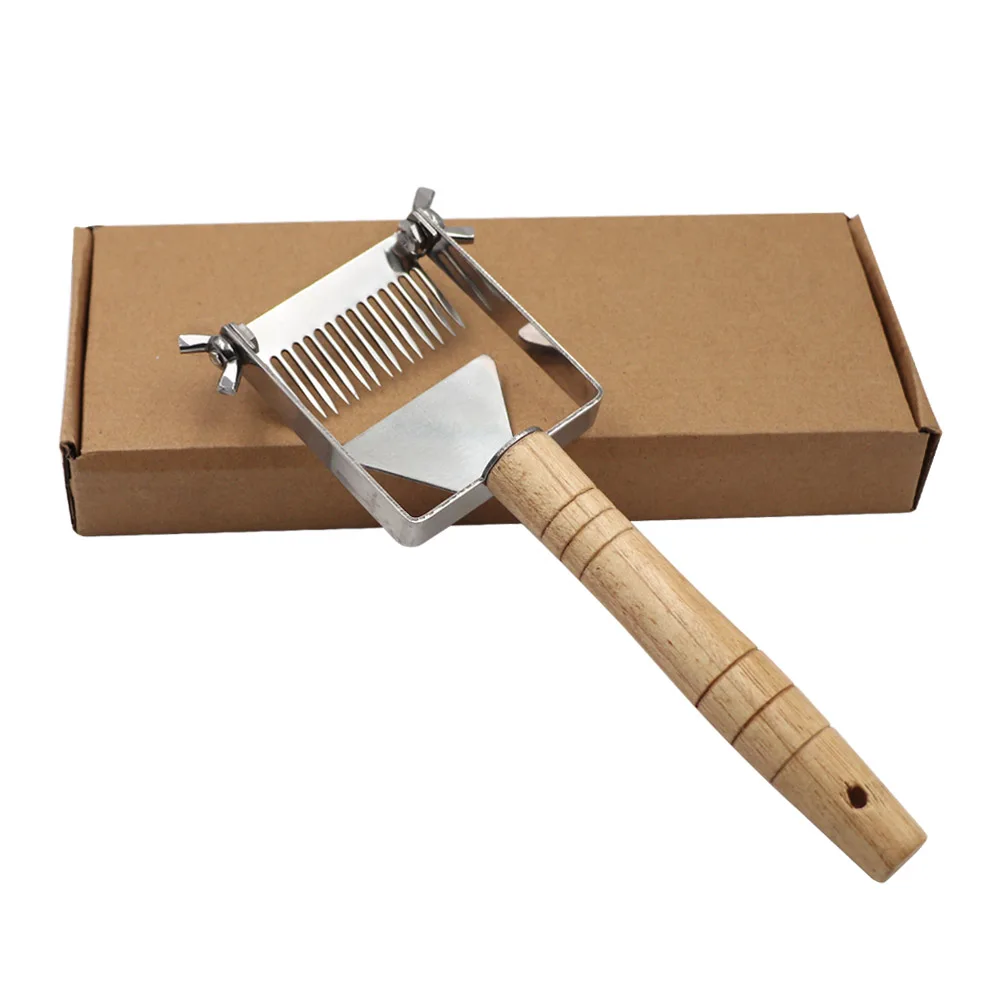 

Bee Hive Honeycomb Beekeeping Tools Honey Cutter Uncapping Scraper Scraper Equipment Metal Handle Uncapping Fork Shovel