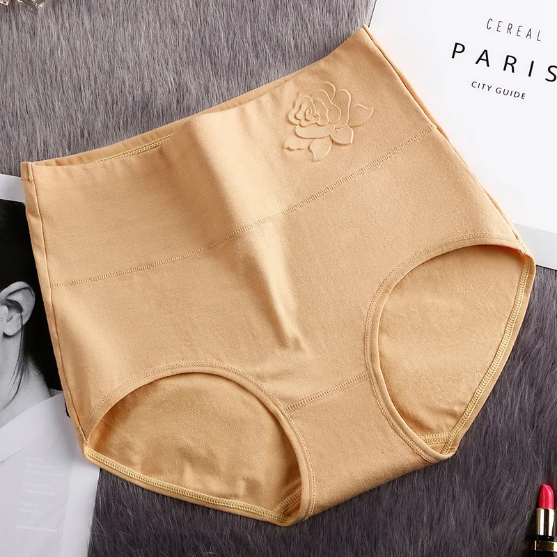 3Pcs L-3XL Plus Size Panties High Waist Underwear Women Cotton Pantys Abdominal Briefs Female Postpartum Recovery Panties For La