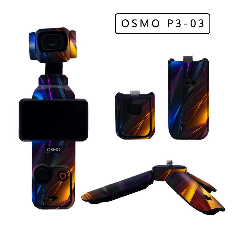 For DJI Osmo Pocket 3 Sports Camera Stickers Waterproof Anti-scratch Protective Film Personalized Refit Decals Skin Accessories