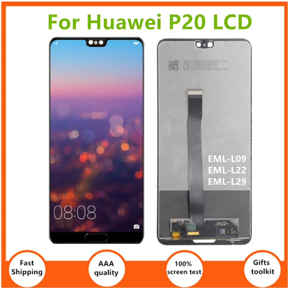 

5.8" LCD Display For Huawei P20 LCD EML-L09 EML-L22 EML-L29 LCD Touch Screen Digitizer Assembly Replacement For Huawei P 20