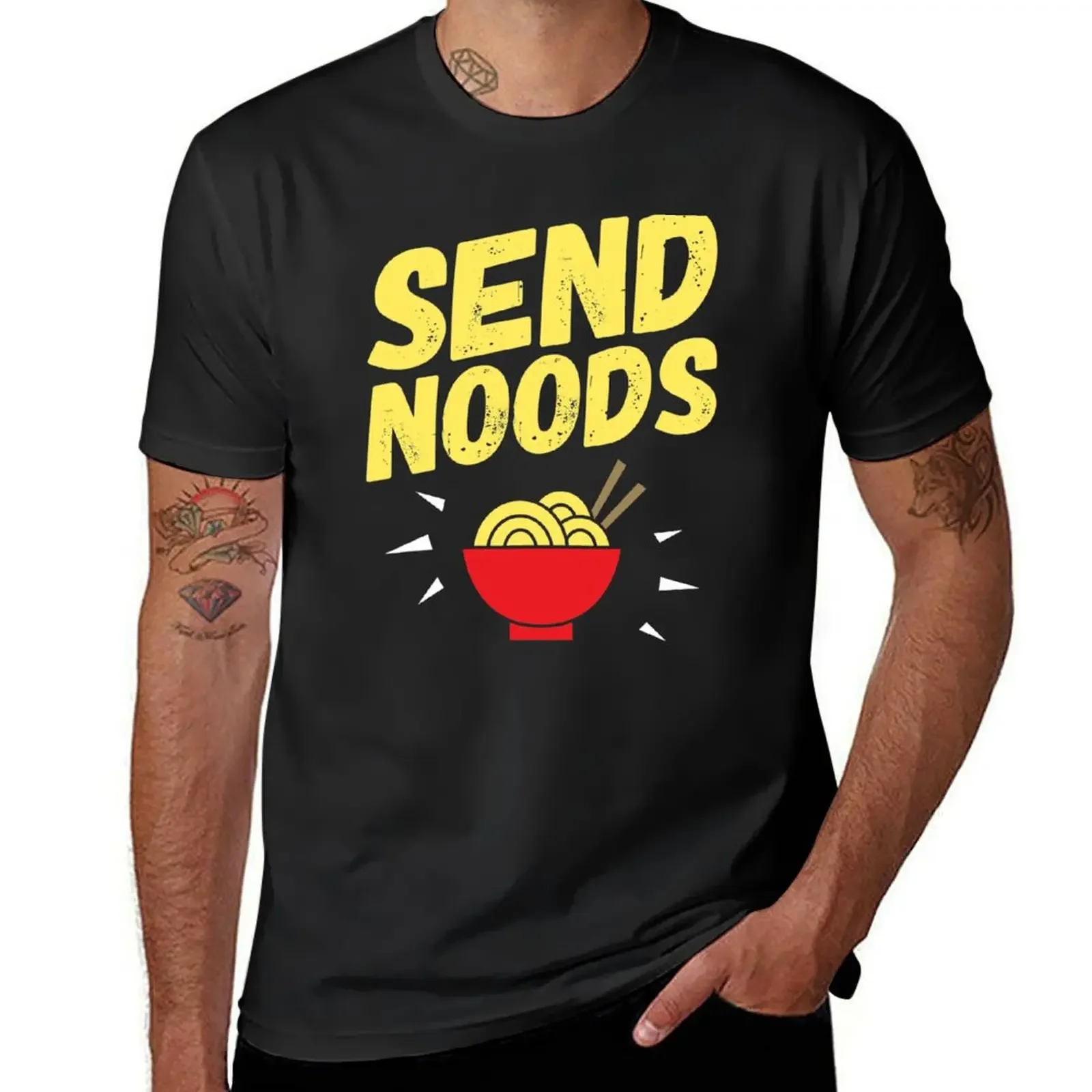 Send Noods Ramen Noodles T-Shirt sublime aesthetic clothes graphic tee shirt oversized graphic tee t shirts for men pack