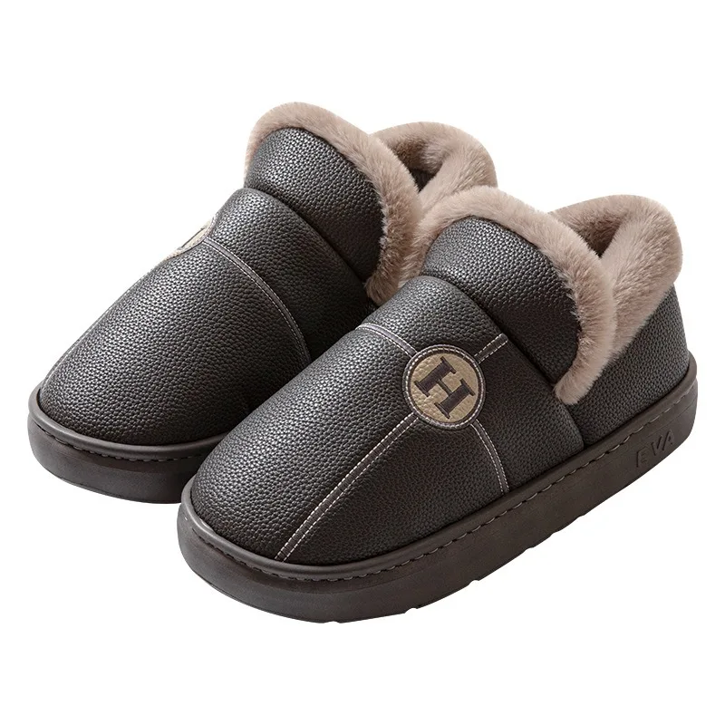 Cotton Slippers Men's Autumn and Winter Indoor and Outdoor Velvet Warm Non-slip Bag and Cotton Shoes 2025 Fashion Trend