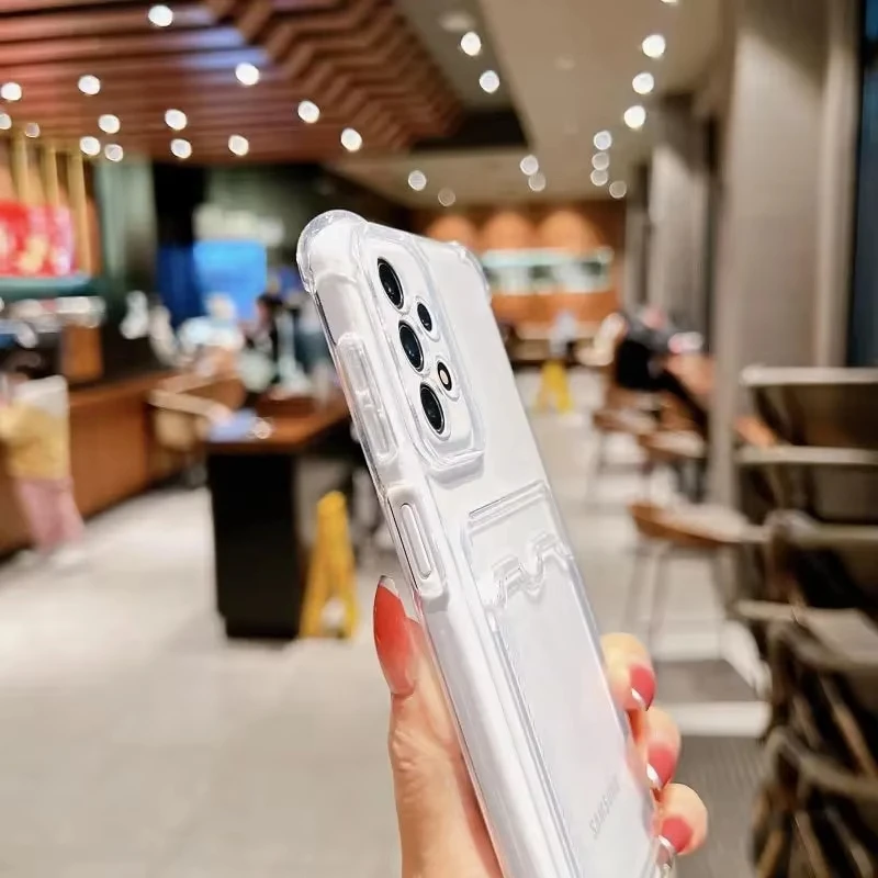 Wallet Card Holder Clear Case For Samsung A55 A56 A54 A53 A52S 5G A25 A16 A36 A35 A34 A33 A32 A24 A23 A51 A15 A14 A13 Case Cover - náhled 4