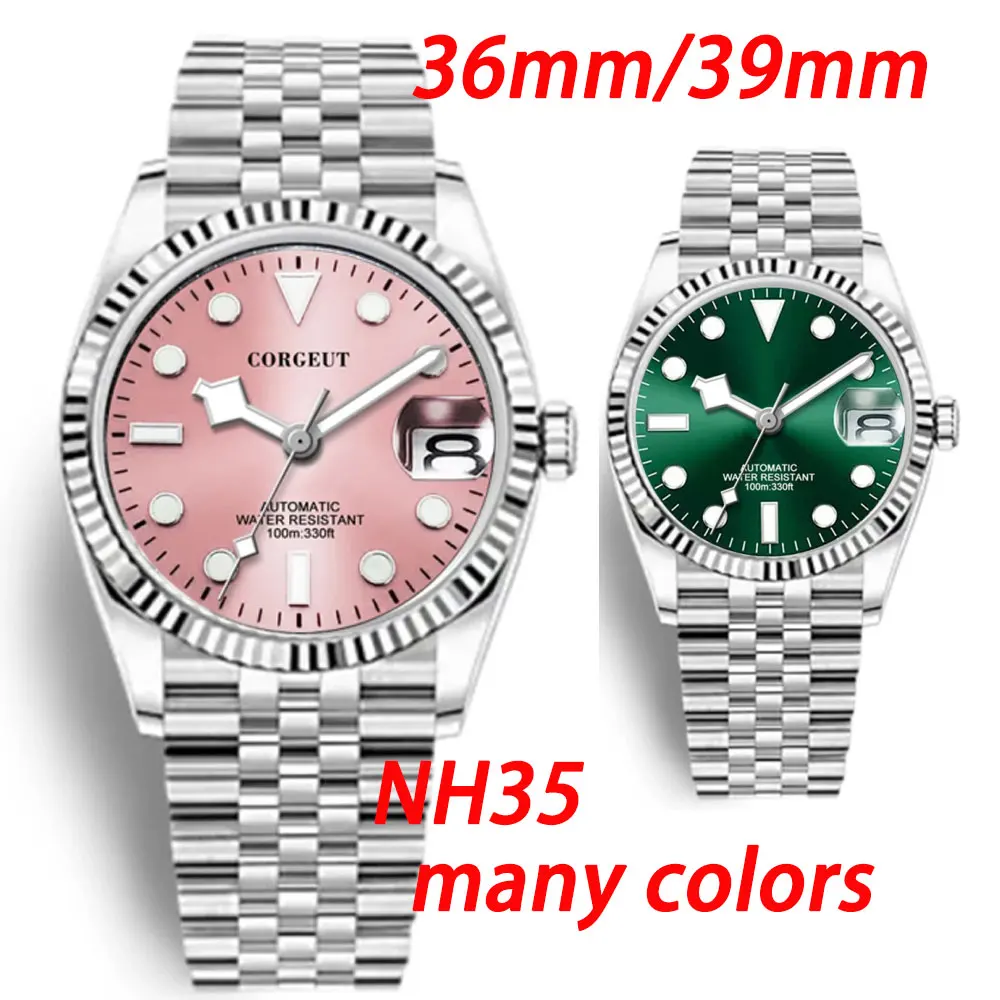 

36/39mm2023 New Design Snowflake hands Mechanical Wristwatches Luxury Corgeut 10BARS Sapphire NH35 Automatic Watch for Men Women