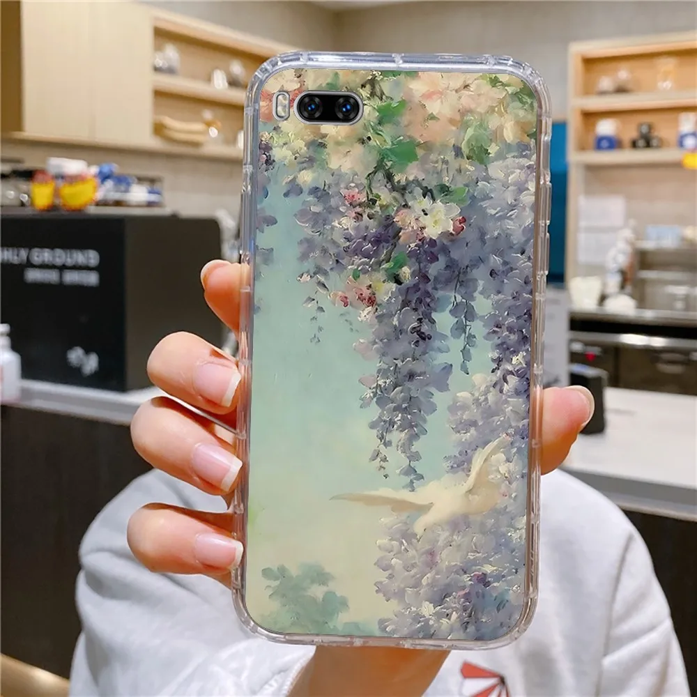 Van Gogh Monet Oil Painting Phone Case For Huawei Mate P10 P20 P30 P40 P50 Smart Z Honor 50 60 70 Pro Lite Transparent Case