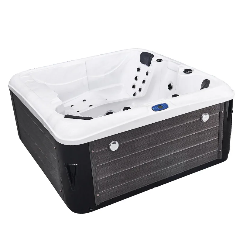 SPA grande de lujo para exteriores Jacuzzi, familia para varias personas al aire libre disfruta de una bañera de spa de aguas termales