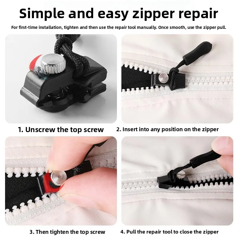 Removable Plastic Metal Zipper Head for Backpack Repair Universal DIY Sewing Accessories Zipper Replacement Part