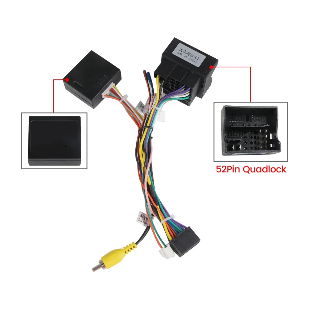MEKEDE ISO/40/52Pin Wired Harness Adapter for Volkswagen Passat B6 B7 Skoda Seat Car Radio Stereo Canbus Power Cable Connector