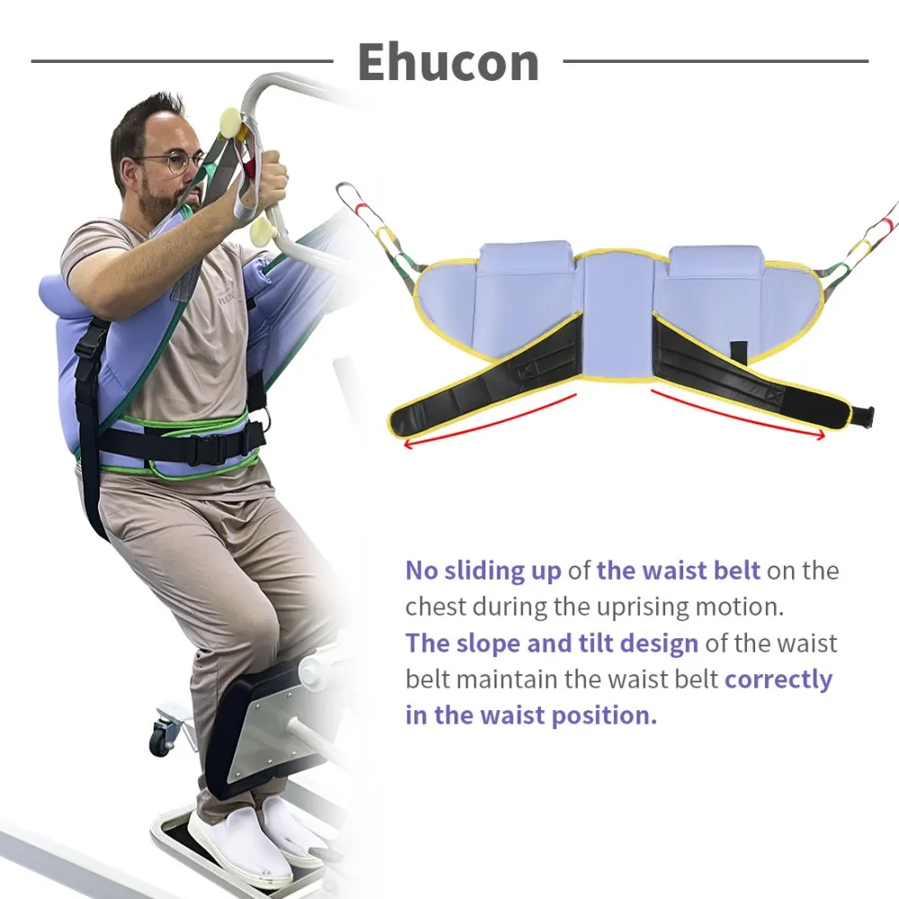 Ehucon Sit to Stand Padded Patient Lift Sling,500lbs Safety Loading Weight, Stand Assist Patient Hoist Transferring and Raising