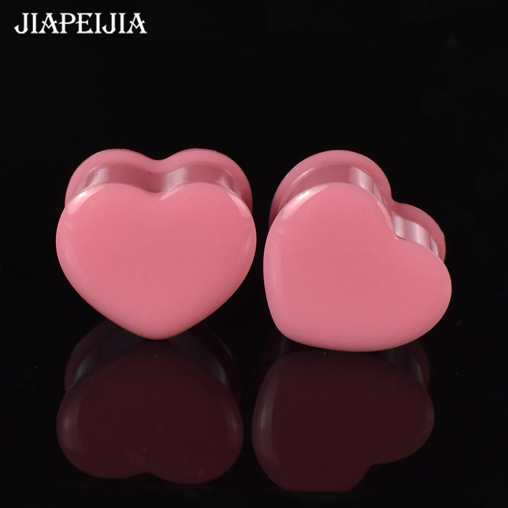 6-30mm Heart-shaped Ear Gauges Tunnels Plugs Ear Expander Stretching Starter Body Jewelry