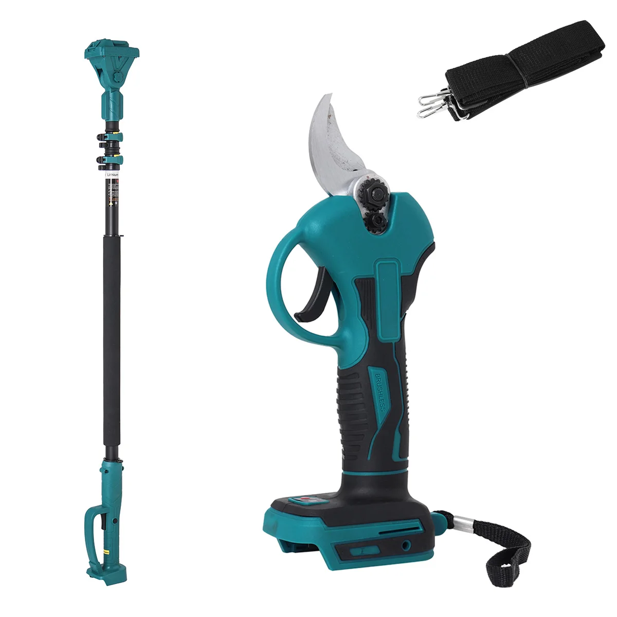 35MM kabellose bürstenlose elektrische Gartenschere mit 250cm Teleskopstange Zweige Cutter